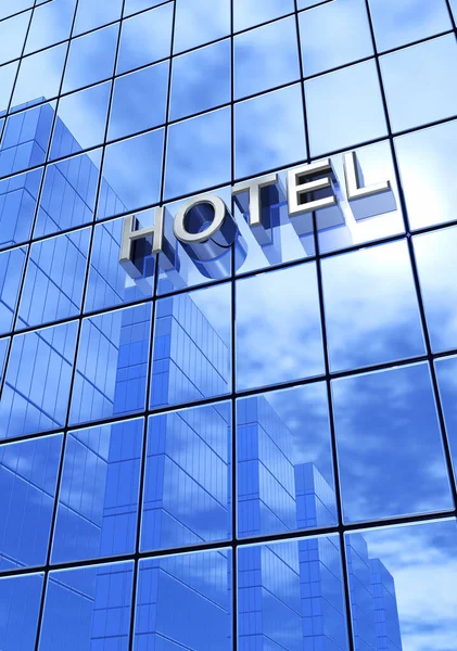 Blue Facade Hotel — Stock Photo, Image