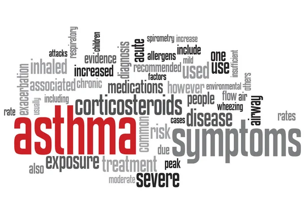 Asthma Concept Design Word Cloud on White Background