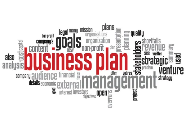 Business Plan Concept Design Word Cloud Λευκό Φόντο — Φωτογραφία Αρχείου