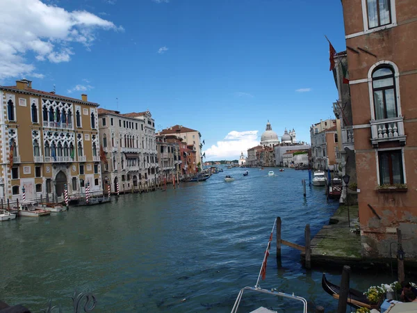 Венеция Вид Большой Канал Салют — стоковое фото