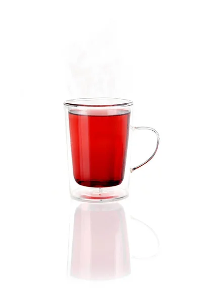 Чай Термостаканчике Паром — стоковое фото