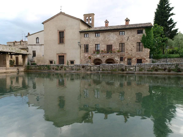 Bagno Vignoni Toskanii Spa Znane Średniowiecza — Zdjęcie stockowe