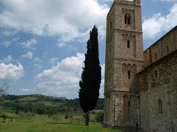 Sant Antimo Abbey Montalcino Tuscany Italy — Stock Photo, Image