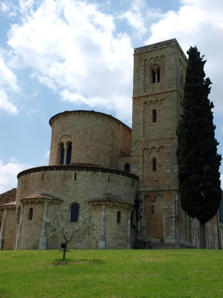 Abadia Sant Antimo Perto Montalcino Toscana Itália — Fotografia de Stock