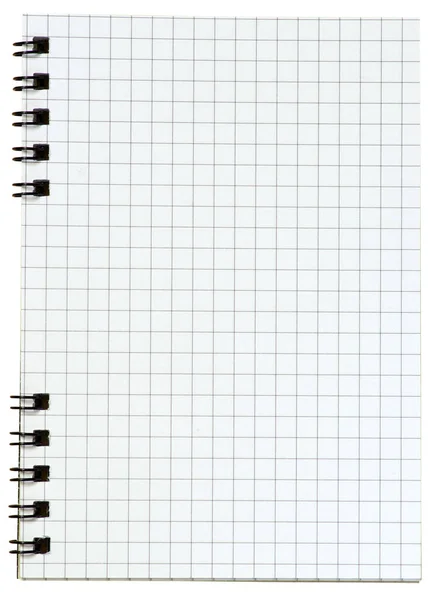 Prázdný Spirálový Notepad Izolovaný Bílém — Stock fotografie