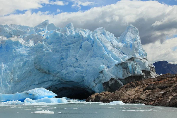 Λιμνοθάλασσα Παγετώνα Λευκό Παγωμένο Παγόβουνο Κλιματική Αλλαγή — Φωτογραφία Αρχείου