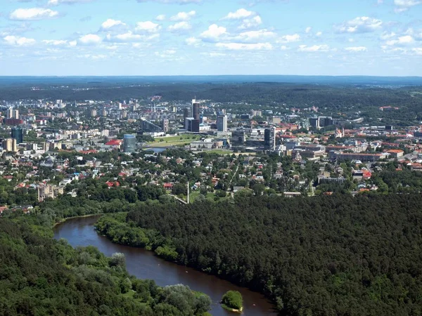 Luftaufnahme Der Stadt Litauische Hauptstadt Vilnius — Stockfoto