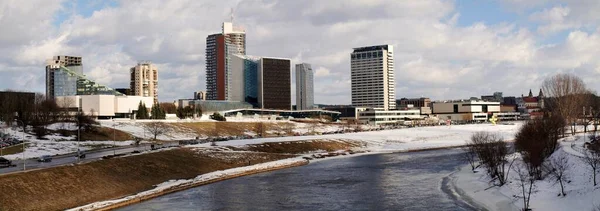 Vilnius Belvárosa Tél Litvániában — Stock Fotó