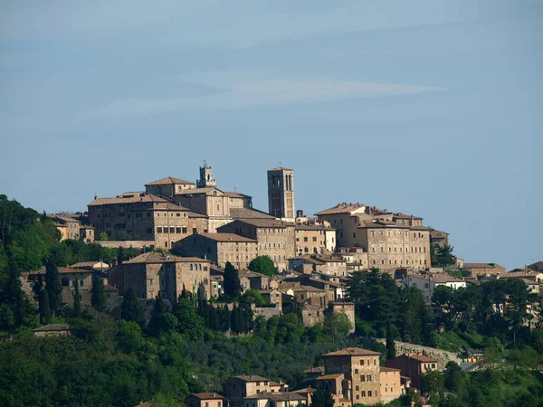 Panoramik Montepulciano Toskana Talya — Stok fotoğraf