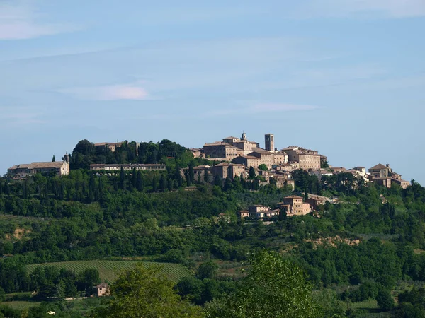 Πανοραμική Θέα Του Montepulciano Τοσκάνη Ιταλία — Φωτογραφία Αρχείου