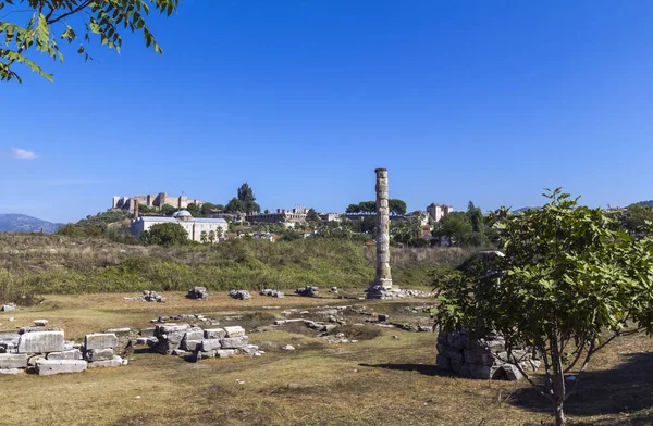 Restes Temple Artémis Dans Éphèse — Photo