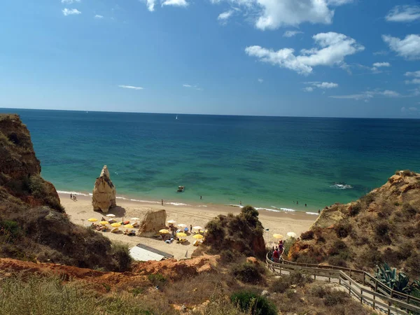 Una Sección Idílica Playa Praia Rocha Costa Sur Región Portuguesa —  Fotos de Stock