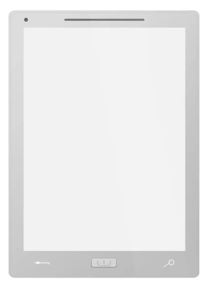 Realisztikus Tabletta Üres Képernyő Elszigetelt Fehér Alapon — Stock Fotó