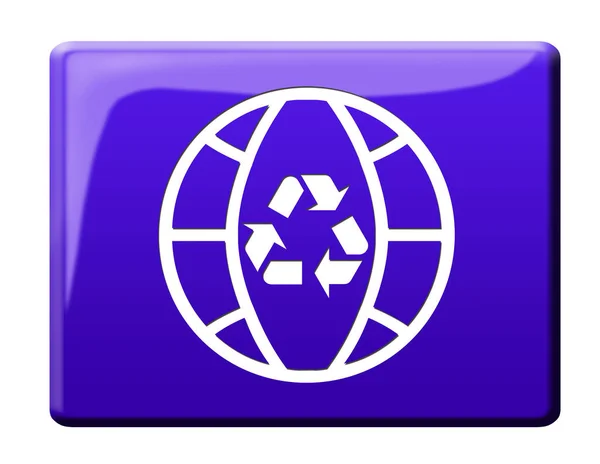 Global Environmental Protection Button — Stock Photo, Image