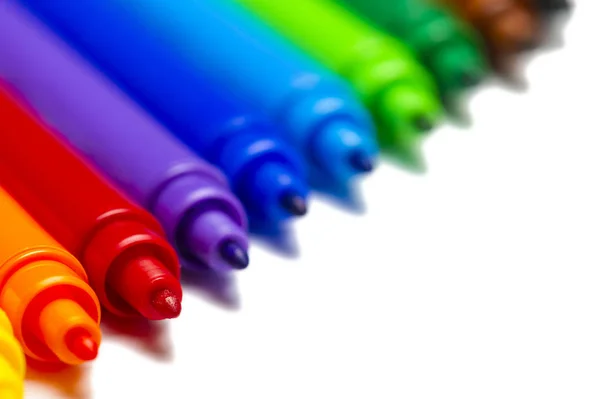 Lápices Colores Equipo Arte Artesanía — Foto de Stock