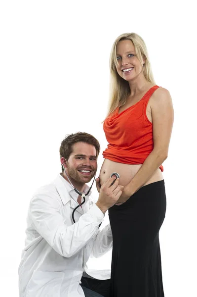 Gravid Kvinna Läkare — Stockfoto