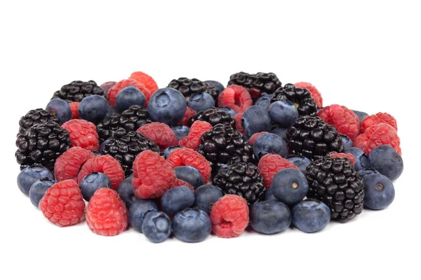 Diferite Fructe Padure Fundal Alb — Fotografie, imagine de stoc