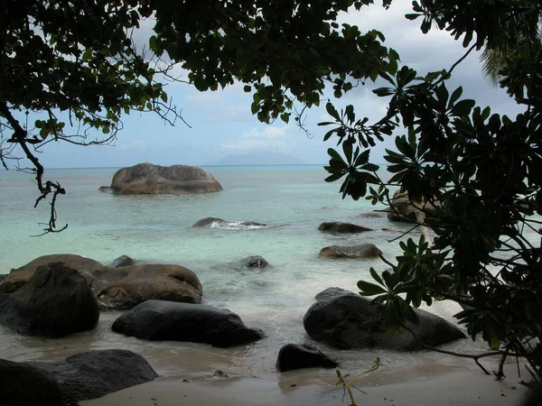 Pláž Seychelách Seychely — Stock fotografie