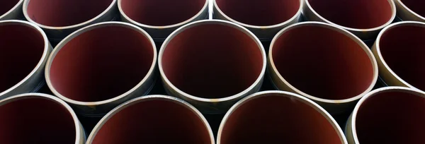 Rohre Für Eine Pipeline Weitwinkel — Stockfoto