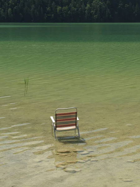 Folding Chair Water — Stock Photo, Image