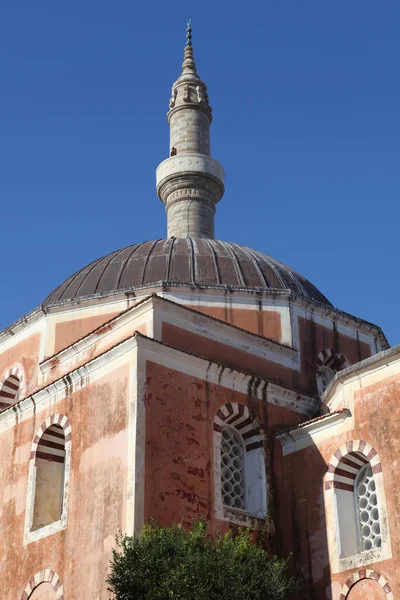 Den Suleimanska Moskén Den Gamla Staden Rhodos Grekisk — Stockfoto
