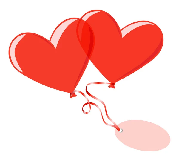 List Miłosny Serca Balon Powietrza — Zdjęcie stockowe