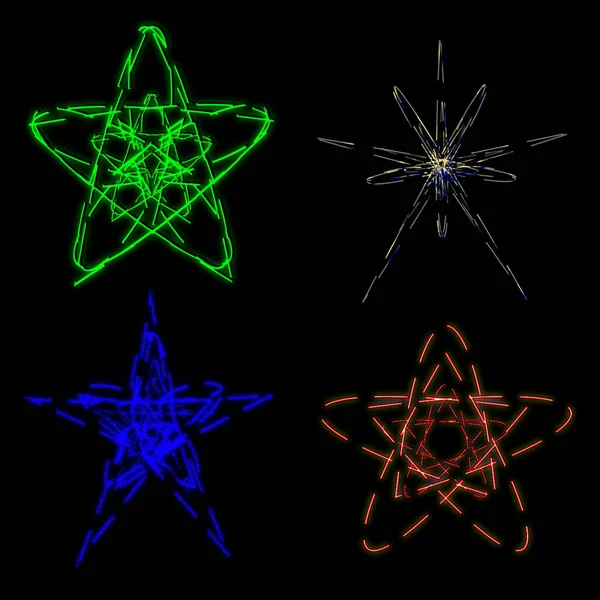 Karanlıkta Parlayan Yıldızlar Arkaplan Grafik Tasarımı — Stok fotoğraf