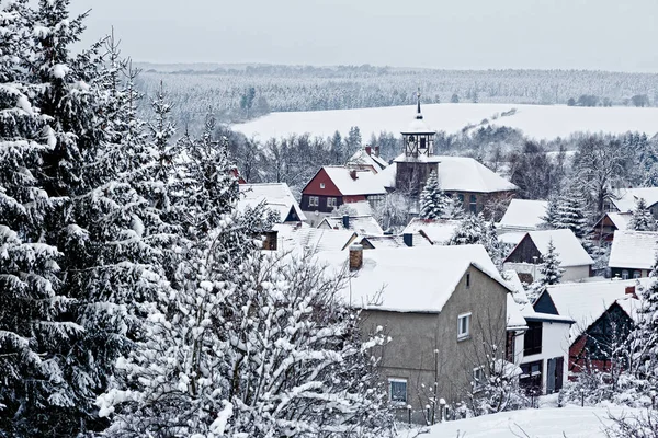 Strassberg Selketal Winter — Stock Photo, Image