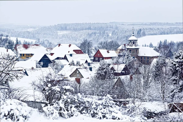 Straßberg Selketaler Winter — Stockfoto