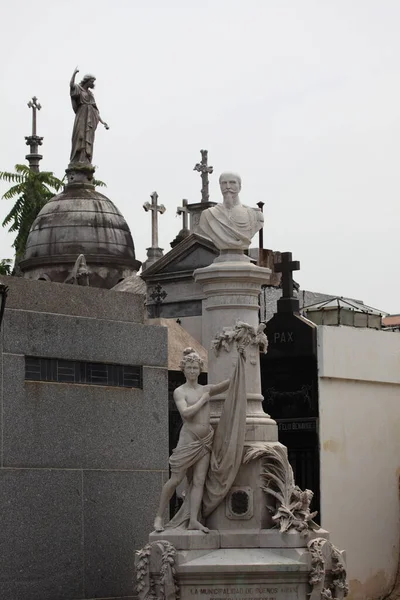 Cemitério Recoleta Bairro Residencial Buenos Aires Argentina — Fotografia de Stock