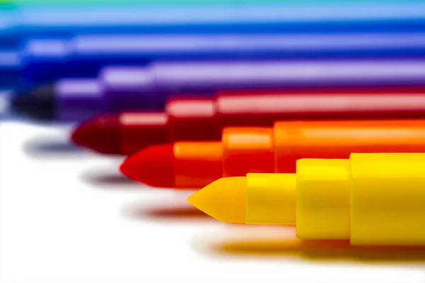 Lápis Colorido Arte Artesanato Equipamentos — Fotografia de Stock