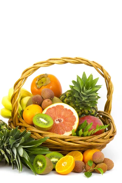 Fresh Fruits Basket — Stock Photo, Image