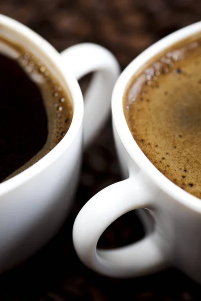 Закрыть Вид Горячий Напиток Кофе — стоковое фото