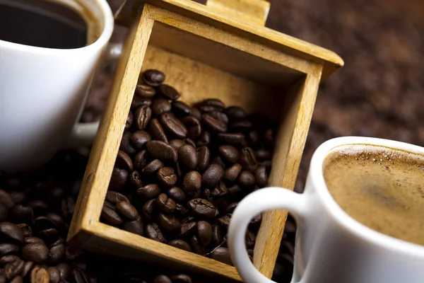 Kaffeebohnen Hintergrund Nahaufnahme — Stockfoto