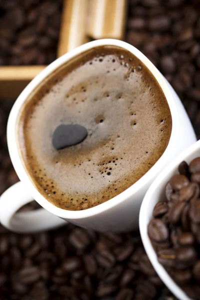 Kaffeebohnen Einer Tasse — Stockfoto