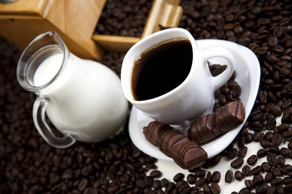 Kaffee Zeit Konzept Frischer Aromatischer Kaffee — Stockfoto