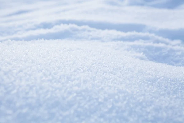 Frisse Witte Poeder Sneeuw Achtergrond Van Buiten Winterdag — Stockfoto