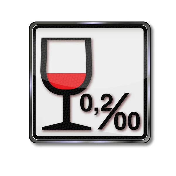 Tarcza Mille Limit Alkoholu — Zdjęcie stockowe