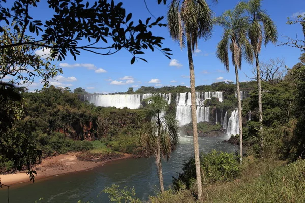 Iguazu Cai Cachoeira Natureza — Fotografia de Stock