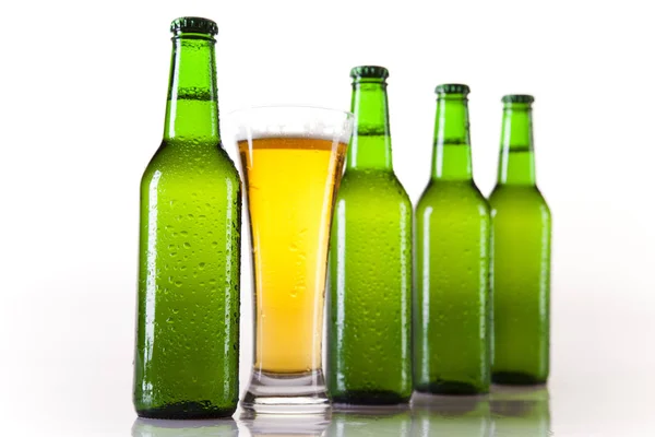 Beer Bottle Isolated White Background — Stock Photo, Image