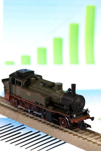 Locomotief Trein Speelgoed Model — Stockfoto