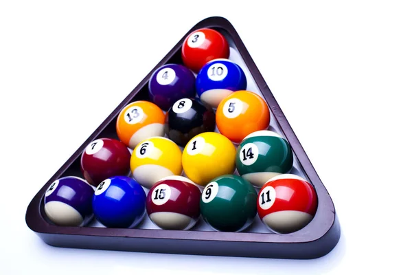 Billiard Balls Isolate White — Stock Photo, Image