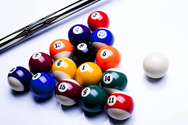 Billiard Balls Isolate White — Stock Photo, Image