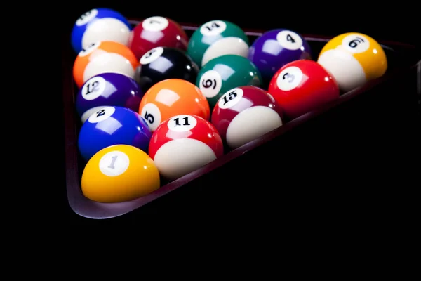 Billiard Balls Isolate Black — Stock Photo, Image