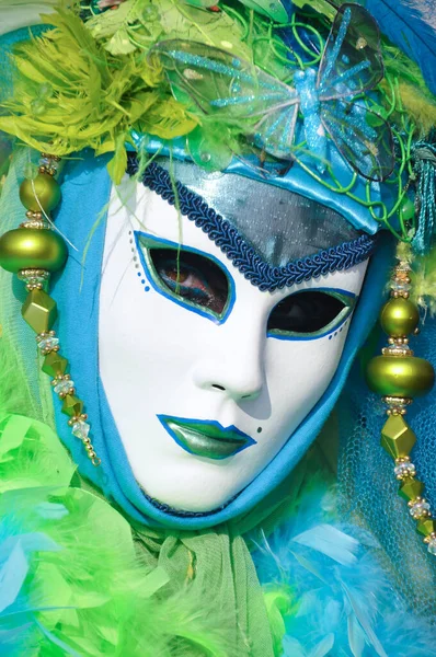 Carnevale Maschera Venezia Costumi Maschere — Foto Stock
