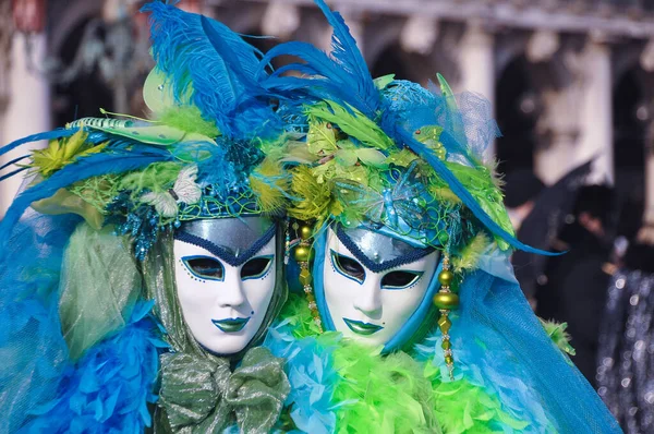 Maskerade Carnaval Venetië Kostuums Gezichtsmasker — Stockfoto