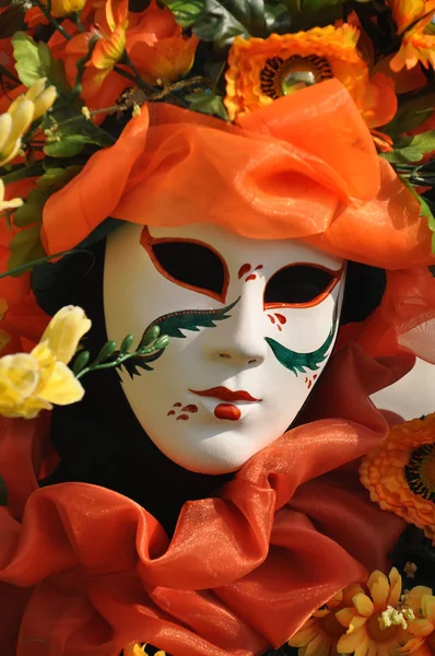 Masquerade Carnival Venice Costumes Face Mask — Stock Photo, Image