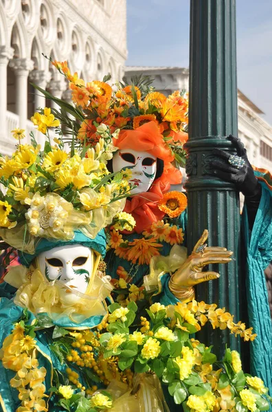 Maškarní Karneval Benátkách Kostýmy Reklamní Maska — Stock fotografie