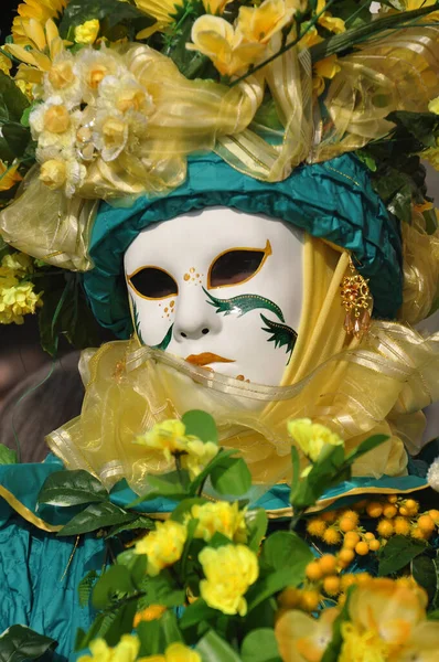 Traje Festa Carnaval Máscara — Fotografia de Stock