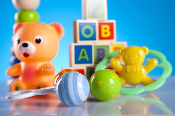 Primer Plano Juguetes Coloridos Para Niños —  Fotos de Stock